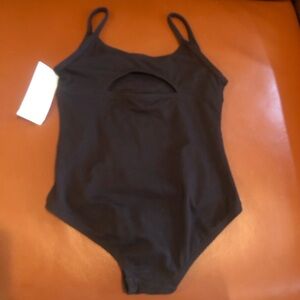 Cat & Jack Leotard Black One Piece Bodysuit Dance Girls New NWT Size M